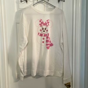 Minnie Mouse Snowman Sweatshirt XL